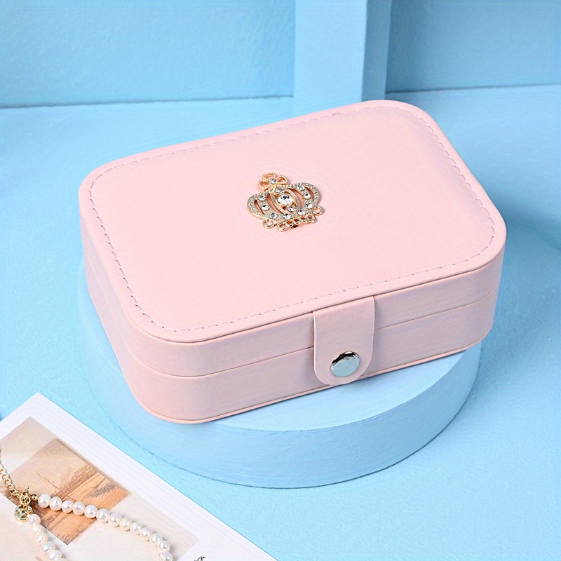 Crown Jewelry Box Portable Storage Container